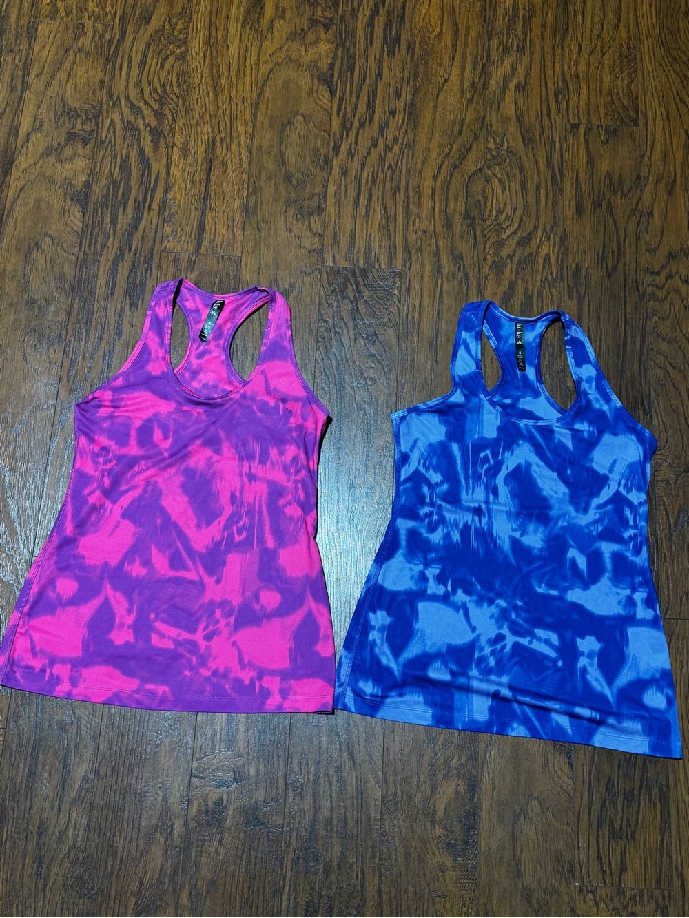 Lukka Women's Racerback Small Active Tank Top Lot of 2 Tie-Dye Pink Blue Purple